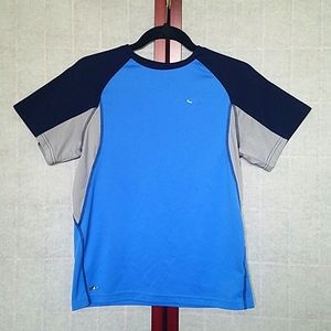 🔴Champion Blue/gray sport short-sleeved tee shirt. Kid's size L (12-14).